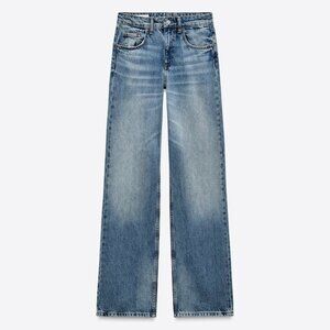 Zara Z1975 Straight Leg Jeans Size 32 NWT Blue Vintage Inspired Denim